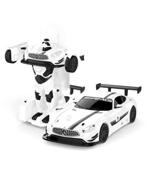 Mașină RASTAR Die cast 1:32 Mercedes-Benz GT3 Transformable car, albă, 61365